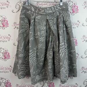 Mexx skirt flowy white grey floral flowers pleated Circle Skirt